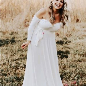 Etsy purchase white maternity dress